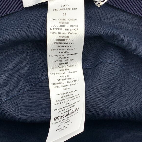 Christian Dior Tie-Dyed Cotton Fishermans Hat W/Mesh Detail Blue Logo Embroidery - Picture 3 of 9